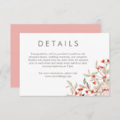 素朴フローラグレモダンータイポグラフィ結婚ズ エンクロージャーカード (正面/裏面)