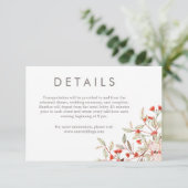 素朴フローラグレモダンータイポグラフィ結婚ズ エンクロージャーカード (スタンド正面)