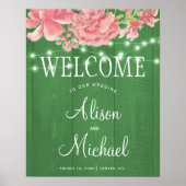 素朴フローラグ結婚リーン納屋 ポスター (正面)