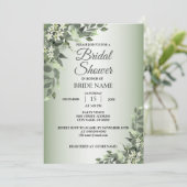 素朴フローラグ葉リーブライダルシャワー 招待状 (スタンド正面)