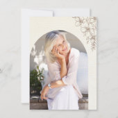 素朴フローラサプライズ退職カードオンライン 招待状 (裏面)