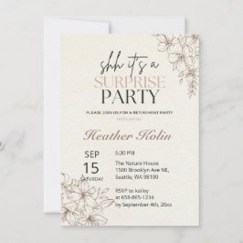 素朴フローラサプライズ退職カードオンライン 招待状