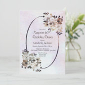 素朴フローラサプライズ60th誕生日ディナー 招待状 (スタンド正面)