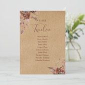 素朴フローラシーティングプランテーブル番号 サンキューカード (スタンド正面)