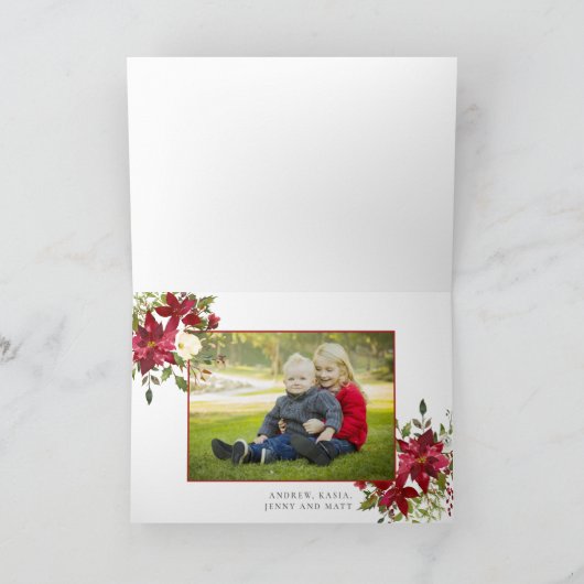 素朴フローラスエレガントクリスムフォト シーズンカード (内部)