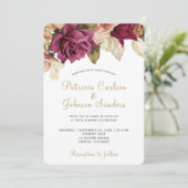 素朴フローラスエレガントクリプト結婚式招待状 招待状 (スタンド正面)