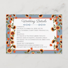 素朴フローラスカンジナビアフォークインスパイア結婚の エンクロージャーカード