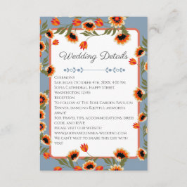 素朴フローラスカンジナビアフォークインスパイア結婚の エンクロージャーカード