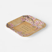 素朴フローラスクロールさくらんぼ結婚ブロッサム ペーパープレート (傾斜あり)