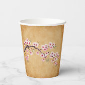 素朴フローラスクロールさくらんぼ結婚ブロッサム 紙コップ (裏面)