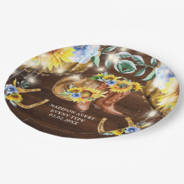 素朴フローラストリングライトを起動パーソナライズされたする ペーパープレート