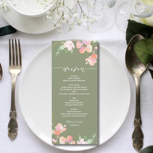 素朴フローラセージグリーンフラットズ結婚ズ メニュー