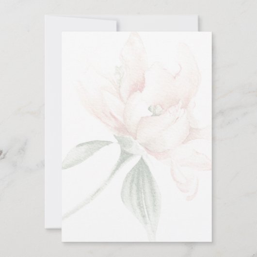 素朴フローラニュートラルエレガントな結婚式 招待状 (裏面)