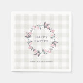 素朴フローラハッピーイースターパーティー表デコール スタンダードカクテルナプキン (正面)