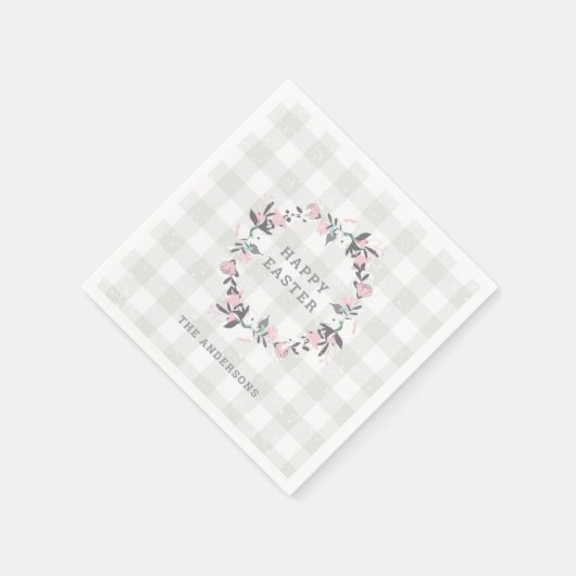 素朴フローラハッピーイースターパーティー表デコール スタンダードカクテルナプキン (角)