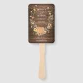 素朴フローラハーベストカボチャ結婚式 プログラム ハンドファン (正面)