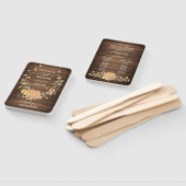 素朴フローラハーベストカボチャ結婚式 プログラム ハンドファン (組立なし)