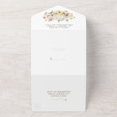 素朴フローラハーベスト秋パンプキ結婚ンのオールイン オールインワン招待状 (外側)