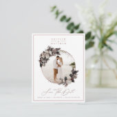 素朴フローラバラ金ゴールド額写真と書道 セーブザデート (スタンド正面)