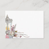 素朴フローラバラ&ランタンウィンターブライダルシャワー エンクロージャーカード (裏面)