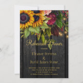 素朴フローラバーン秋の結婚式リハーサル 招待状 (正面)