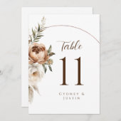 素朴フローラパンパ結婚スのテーブル番号を恐れる (正面/裏面)