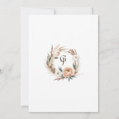 素朴フローラパンパ結婚ス 招待状 (裏面)