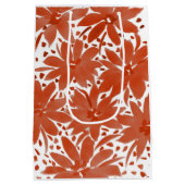 素朴フローラパーソナライズされたデザインインRust抱き枕 ミディアムペーパーバッグ (裏面)