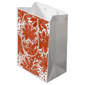 素朴フローラパーソナライズされたデザインインRust抱き枕 ミディアムペーパーバッグ (裏面アングル)