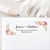 素朴フローラパーソナライズされた結婚の ラベル (インサイチュ)