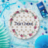 素朴フローラパーティー紙プレート ペーパープレート (パーティー)