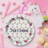 素朴フローラパーティー紙プレート ペーパープレート (パーティー)