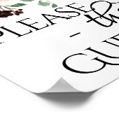 素朴フローラパーティー |ネイビー・ブルゴーニュ・ガーランド ポスター (角)