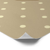 素朴フローラピンクと金ゴールド歓迎結婚の ポスター (角)