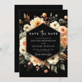 素朴フローラピーチ結婚ズ セーブザデート (正面/裏面)