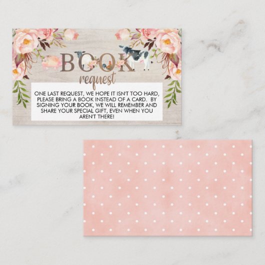 素朴フローラファームのブックの要求の挿入 エンクロージャーカード (正面/裏面)