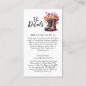 素朴フローラファームブート結婚の詳細情報カード 名刺 (正面)