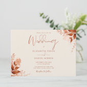 素朴フローラフォトオータム秋の結婚式 招待状 (スタンド正面)