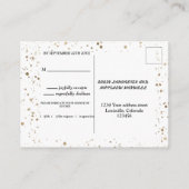 素朴フローラフレームモダンパターンスクリプト エンクロージャーカード (裏面)