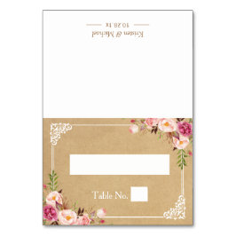 素朴フローラフレーム結婚クラフトの座席 テーブルナンバー