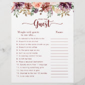 素朴フローラブライダルシャワーゲストゲームを検索 (正面)