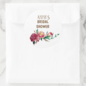 素朴フローラブライダルシャワーシール ラウンドシール (バッグ)