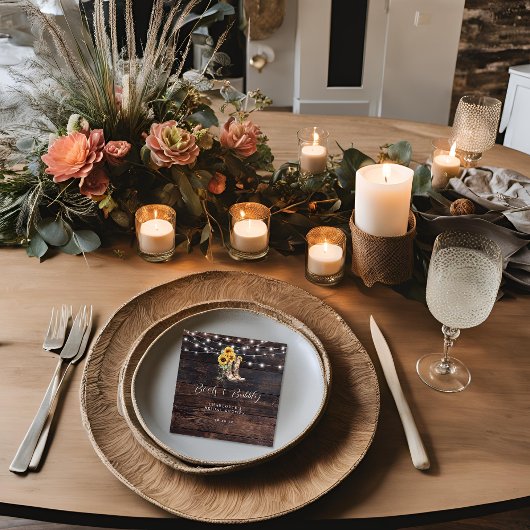 素朴フローラブライダルシャワー紙 スタンダードカクテルナプキン