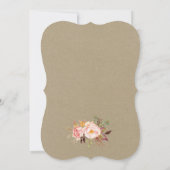 素朴フローラブライダルシャワー/クラフト紙テクスチャ 招待状 (裏面)