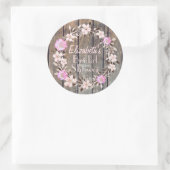 素朴フローラブライダルシャワー ラウンドシール (バッグ)