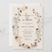 素朴フローラブライダルシャワー 招待状 (正面)