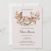 素朴フローラブライダル茶 招待状 (正面)