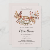 素朴フローラブライダル茶 招待状 (正面/裏面)