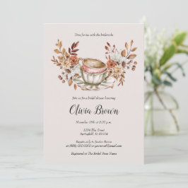 素朴フローラブライダル茶 招待状