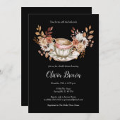 素朴フローラブライダル茶 招待状 (正面/裏面)